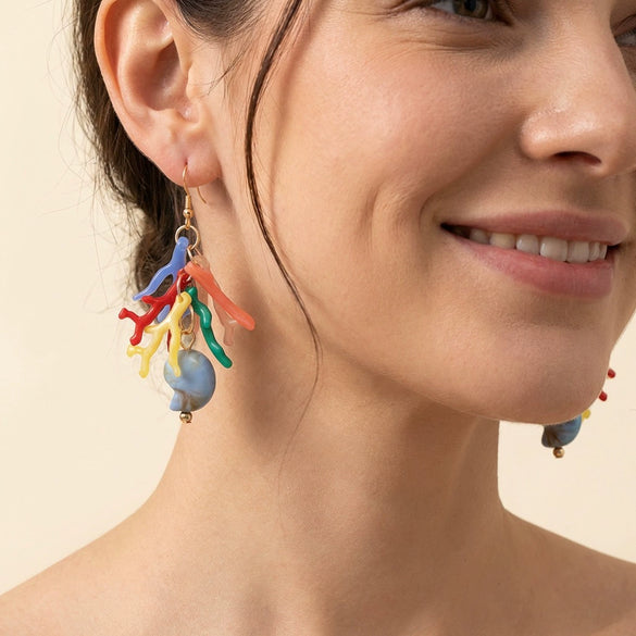 Wholesale Handmade Acrylic Heart Geometric Women's Earrings