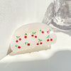 Wholesale Handmade Acrylic Vintage Printed Women's Hair Grab Clip With Plant Flowers Design