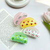 Wholesale Handmade Acrylic Vintage Printed Women's Hair Grab Clip With Plant Flowers Design