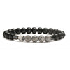 Wholesale Handmade Agate And Stainless Steel Geometric Cross Beaded Bracelet