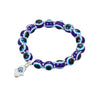 Wholesale Handmade Alloy Fatima Hand Butterfly Devil's Eye Turkish Blue Eye Pendant Bracelet With Animal Zodiac Pattern