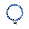Wholesale Handmade Alloy Fatima Hand Butterfly Devil's Eye Turkish Blue Eye Pendant Bracelet With Animal Zodiac Pattern