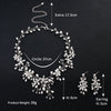 Wholesale Handmade Alloy Jewelry Set With Plant Flowers Pattern For Women Necklace And Earrings