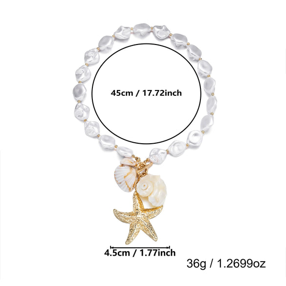 Wholesale Handmade Alloy Star Shape Pendant Necklace For Women