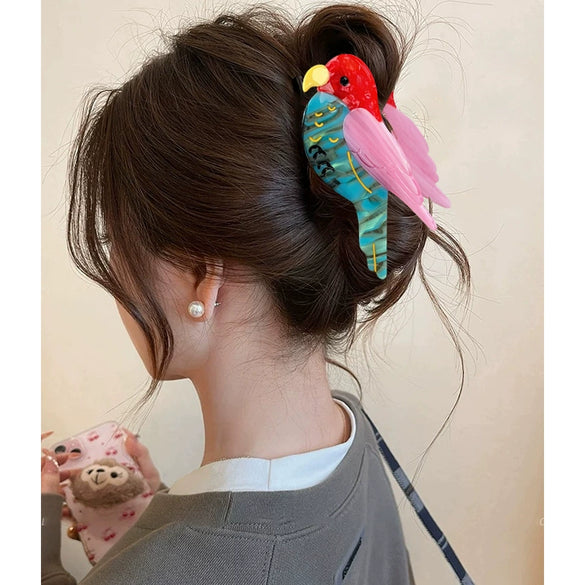 Wholesale Handmade Animal Design Acetate Hair Shark Clip For Women