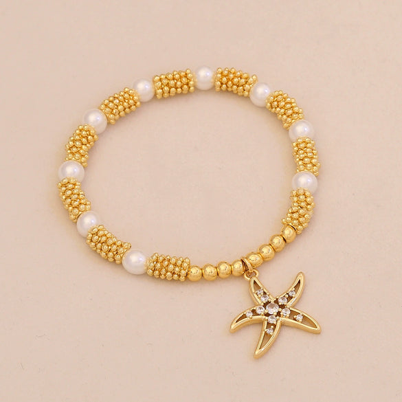 Wholesale Handmade Animal Pattern Metal Bracelet For Women With Marine Turtle And Fish Tail Design