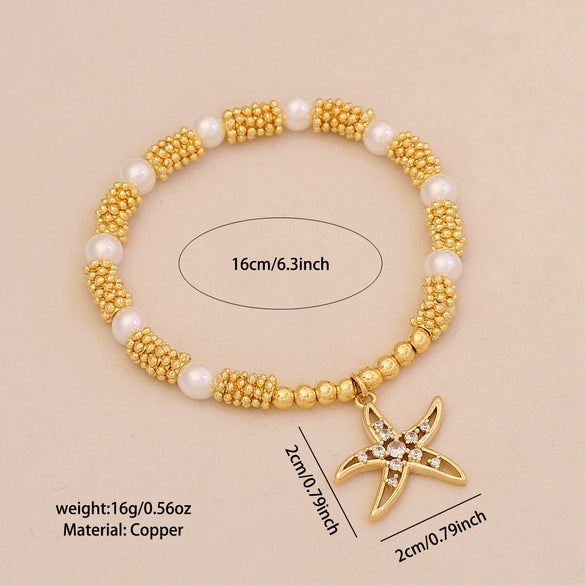 Wholesale Handmade Animal Pattern Metal Bracelet For Women With Marine Turtle And Fish Tail Design