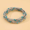 Wholesale Handmade Bead Bohemian Geometric Elastic Folding Bracelet Jewelry