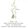Wholesale Handmade Beaded Chain Stainless Steel Geometric Multipendant Polished Electroplated Necklace For Women