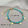 Wholesale Handmade Beaded Elegant Geometric Stainless Steel Natural Stone Bracelet For Women With Electroplating