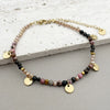 Wholesale Handmade Beaded Elegant Geometric Stainless Steel Natural Stone Bracelet For Women With Electroplating