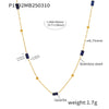Wholesale Handmade Beaded Necklace For Women Ferris Wheel Design With Geometric Lapis Lazuli Pendant Stainless Steel Tiger Eye Stone Chain Gold Plated