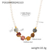 Wholesale Handmade Beaded Necklace With Freshwater Pearl Natural Stone And Stainless Steel In Light Luxury Style And Geometric Pattern