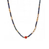 Wholesale Handmade Beaded Necklace With Natural Lapis Lazuli And Red Agate 316L Stainless Steel Geometric Pattern For Women