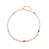 Wholesale Handmade Beaded Necklace With Red Stripe Stone And Butterfly Pendant In Retro Style For Women