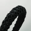 Wholesale Handmade Beaded Sponge Headband With Pearls And Geometric Style For Women