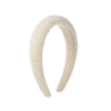 Wholesale Handmade Beaded Sponge Headband With Pearls And Geometric Style For Women