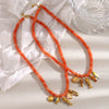 Wholesale Handmade Beaded Stainless Steel Electroplated 18K Gold Geometric Red Agate Marine Life Pendant Necklace For Women