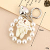 Wholesale Handmade Beads Cartoon Animals Plush Bear Pendant Keychain Hanging Chain