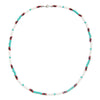 Wholesale Handmade Bohemian Style Multilayer Rice Beads And Pine Stone Geometric Type Women's Stainless Steel Pendant O Word Chain Necklace