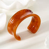 Wholesale Handmade Brown Gradient Cshaped Concave Resin Open Bracelet For Women Highend Jewelry