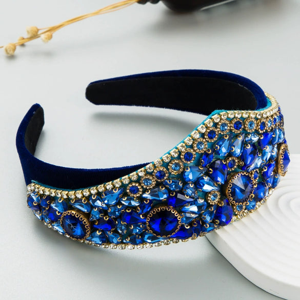 Wholesale Handmade Cloth Headband In Light Luxury Style Baroque Retro Exaggerated Design For Women