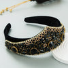Wholesale Handmade Cloth Headband In Light Luxury Style Baroque Retro Exaggerated Design For Women