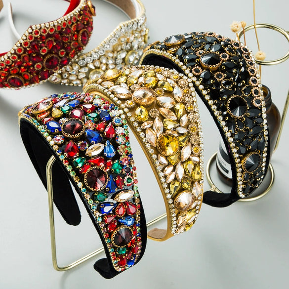 Wholesale Handmade Cloth Headband In Light Luxury Style Baroque Retro Exaggerated Design For Women