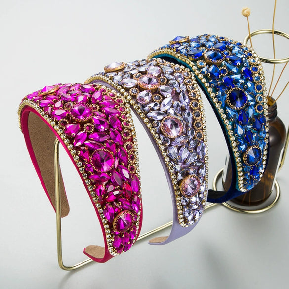 Wholesale Handmade Cloth Headband In Light Luxury Style Baroque Retro Exaggerated Design For Women