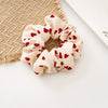 Wholesale Handmade Cloth Heart Hair Ring For Girls High Elasticity Summer New Ins Style