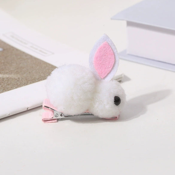 Wholesale Handmade Cloth Plush Bunny Hairpin Unisex Children's Cute Hair Accessories