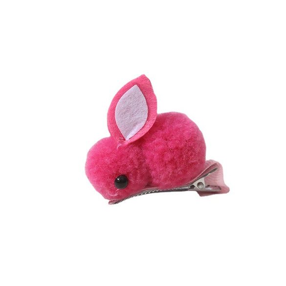 Wholesale Handmade Cloth Plush Bunny Hairpin Unisex Children's Cute Hair Accessories