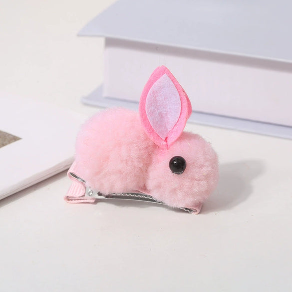 Wholesale Handmade Cloth Plush Bunny Hairpin Unisex Children's Cute Hair Accessories