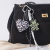 Wholesale Handmade Color Printed Pu Leopard Print Heart And Small Animal Pattern Keychain And Bag Pendant Luggage Accessories