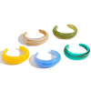 Wholesale Handmade Colorful Gradient C Shaped Resin Open Bracelet Women's Jewelry Accessories