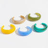 Wholesale Handmade Colorful Gradient C Shaped Resin Open Bracelet Women's Jewelry Accessories