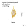 Wholesale Handmade Copper Jewelry Accessories With Inlaid Zircon And Cartoon Characters Angel Boy Girl Small Pendant Diy Necklace