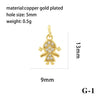 Wholesale Handmade Copper Jewelry Accessories With Inlaid Zircon And Cartoon Characters Angel Boy Girl Small Pendant Diy Necklace
