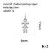 Wholesale Handmade Copper Jewelry Accessories With Inlaid Zircon And Cartoon Characters Angel Boy Girl Small Pendant Diy Necklace