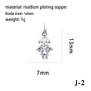 Wholesale Handmade Copper Jewelry Accessories With Inlaid Zircon And Cartoon Characters Angel Boy Girl Small Pendant Diy Necklace