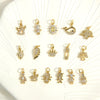 Wholesale Handmade Copper Jewelry Accessories With Inlaid Zircon And Cartoon Characters Angel Boy Girl Small Pendant Diy Necklace