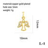 Wholesale Handmade Copper Jewelry Accessories With Inlaid Zircon And Cartoon Characters Angel Boy Girl Small Pendant Diy Necklace