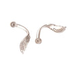 Wholesale Handmade Copper Wings Earrings With Electroplating Simple And Natural Style For Women