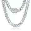 Wholesale Handmade Diamond Hiphop Gold Plated Copper Cuban Chain Necklace For Unisex