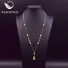 Wholesale Handmade Drop Shape Retro Pearl Long Necklace For Women With Metal And Water Wave Chain