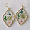 Wholesale Handmade Electroplated Alloy Dried Flower Earrings For Women