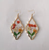 Wholesale Handmade Electroplated Alloy Dried Flower Earrings For Women