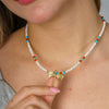 Wholesale Handmade Electroplated Beaded Necklace For Women With Insect And Geometric Patterns Copper Pendant Mixed Materials