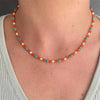 Wholesale Handmade Electroplated Beaded Necklace For Women With Insect And Geometric Patterns Copper Pendant Mixed Materials
