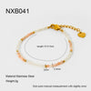 Wholesale Handmade Electroplated Geometric Stainless Steel Beaded Bracelet For Women